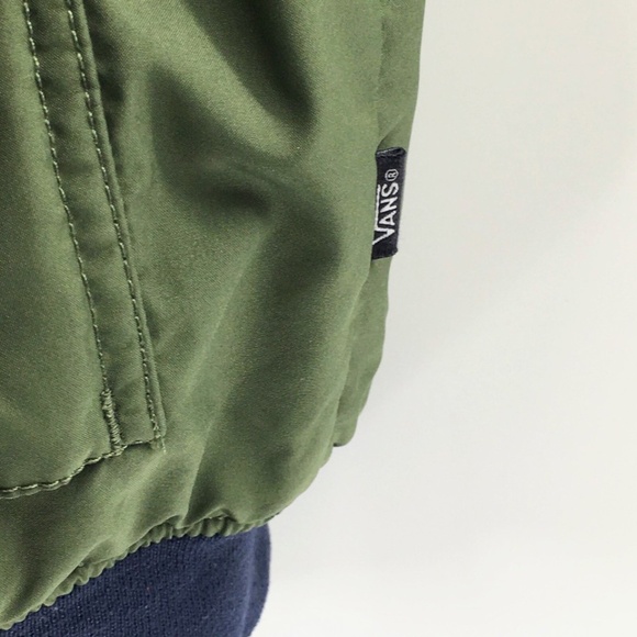 Vans Bomber Flight Mens Jacket Insulated with Poly Shell Olive Green Sz M - Picture 6 of 12